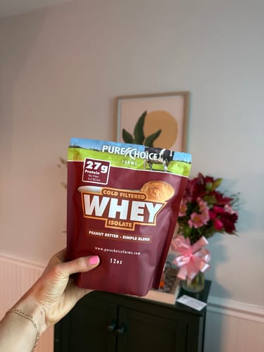 Customer photo review of Whey Protein Isolate Peanut Better