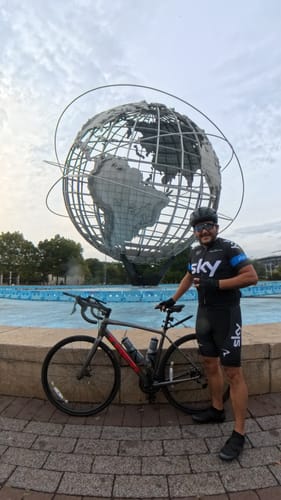 Customer photo review of 2013 sky Retro Short Sleeve Cycling Kits