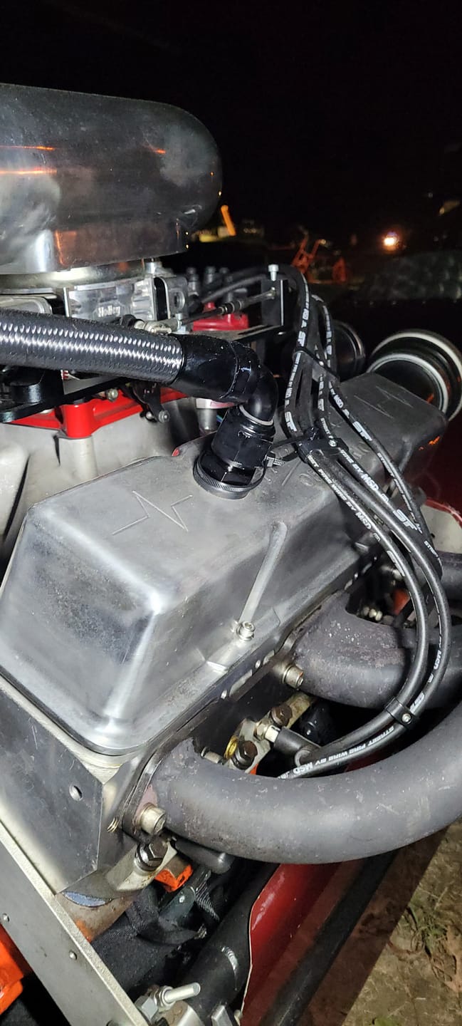 Customer photo review of SBC 12AN Valve Cover Adapter Fittings for Push-In Grommet (Pair)