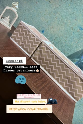 Customer photo review of Qoolish 6-Pack Drawer Organizers: Tidy-Up Your Space in Style! (Available in 6 Colors)