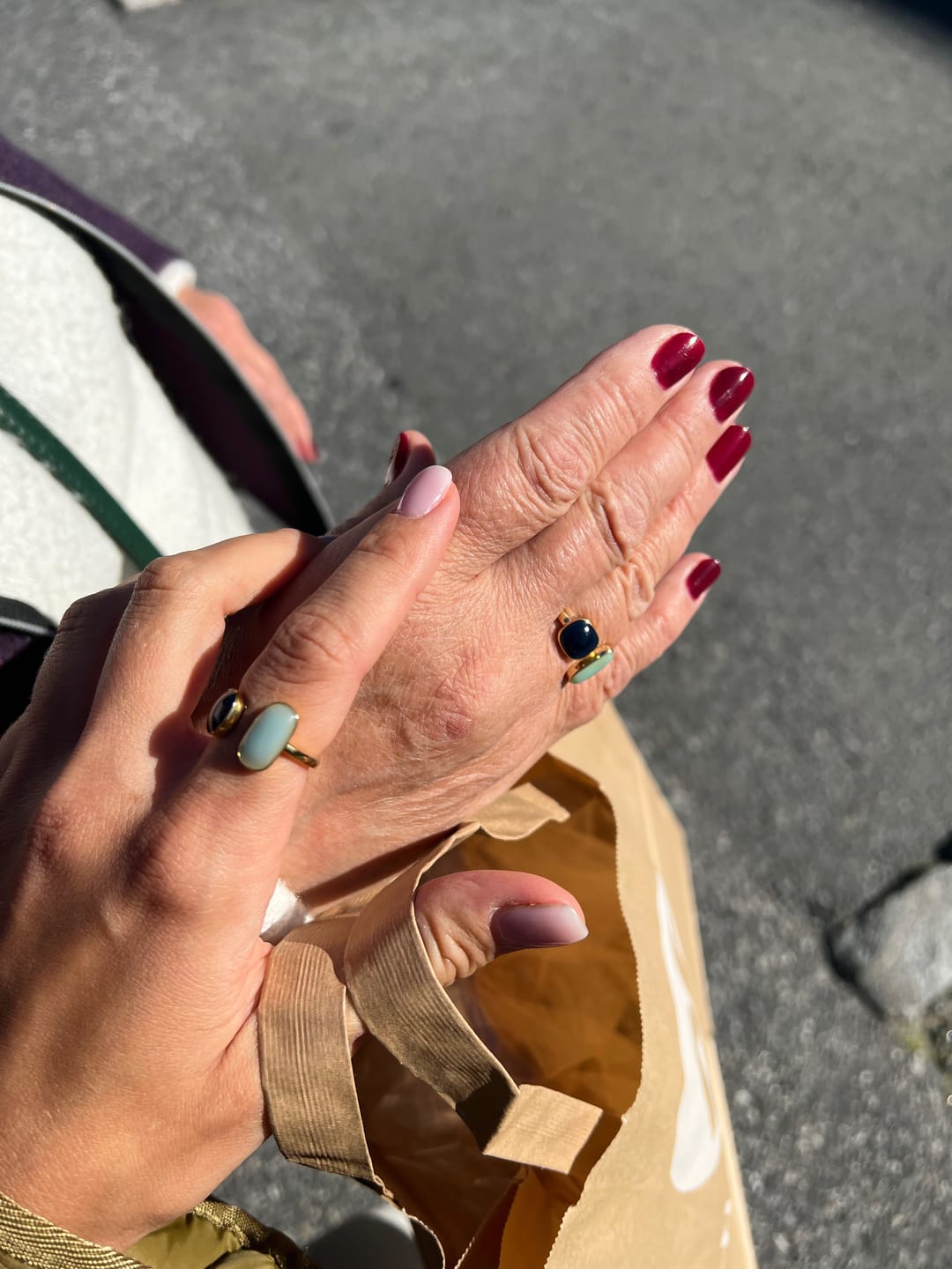 Customer photo review of Aquamarine Wrap Ring