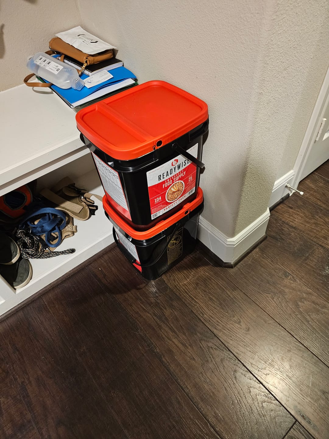 Customer photo review of 104 Serving Variety Pack Bucket BOGO New