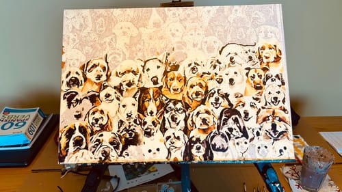 Customer photo review of Custom Paint by Numbers Kit for Personalized Artwork