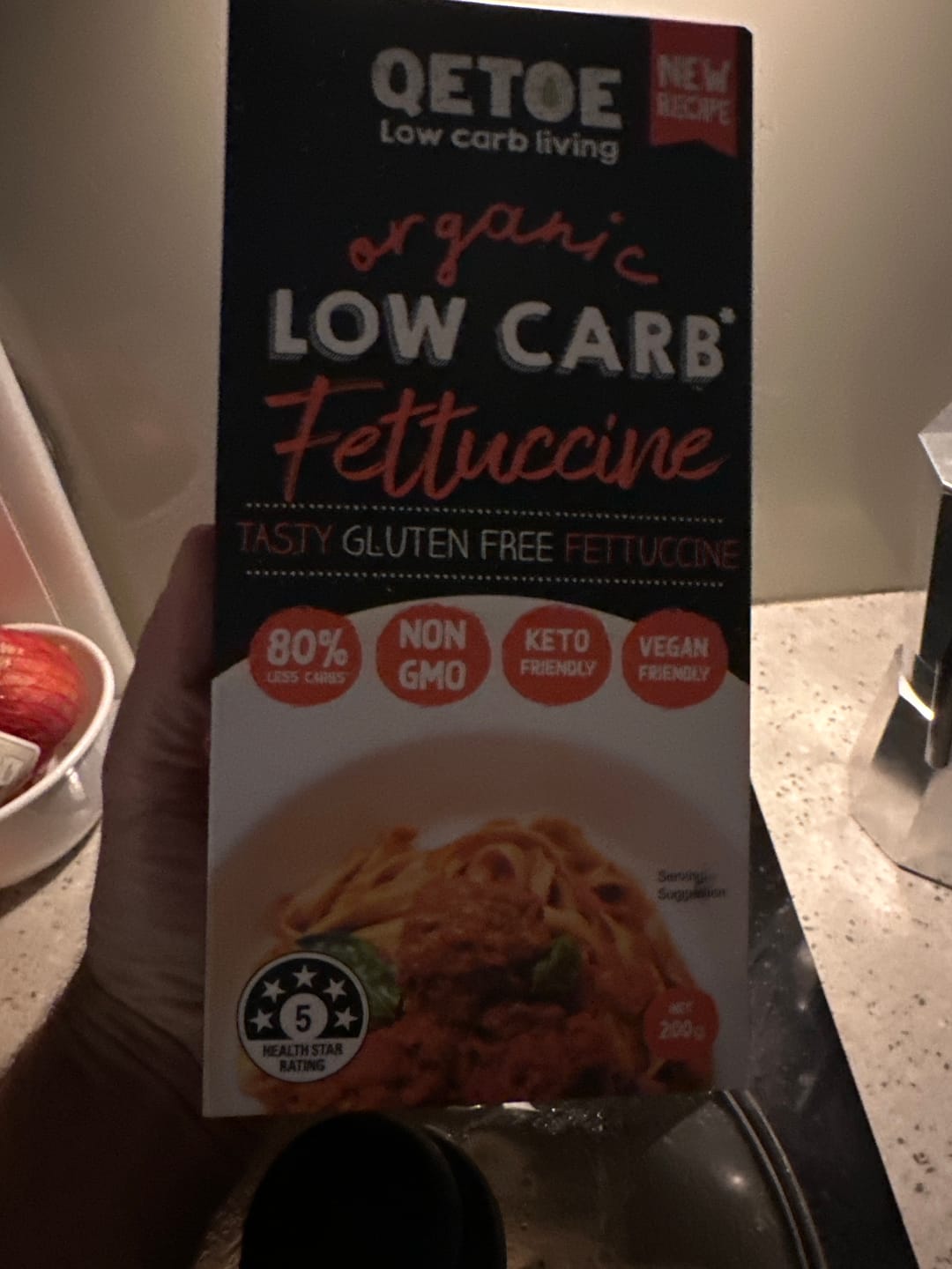 Customer photo review of Starter Pack. 2x Qetoe Low Carb Spaghetti, 2 x Qetoe Low Carb Fettucine