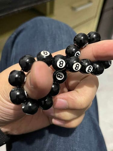 Customer photo review of 8-Ball Bead Bracelet 🎱