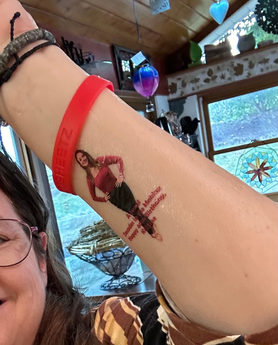 Customer photo review of Custom Photo Temporary Tattoo