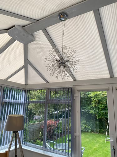 Customer photo review of Luxury 8-Light Sputnik Firework Chandelier