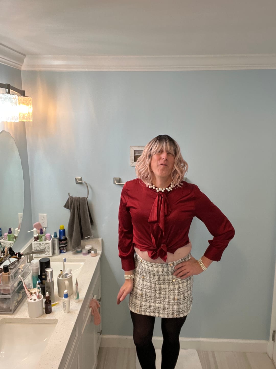 Customer photo review of Yves Silk Blouse