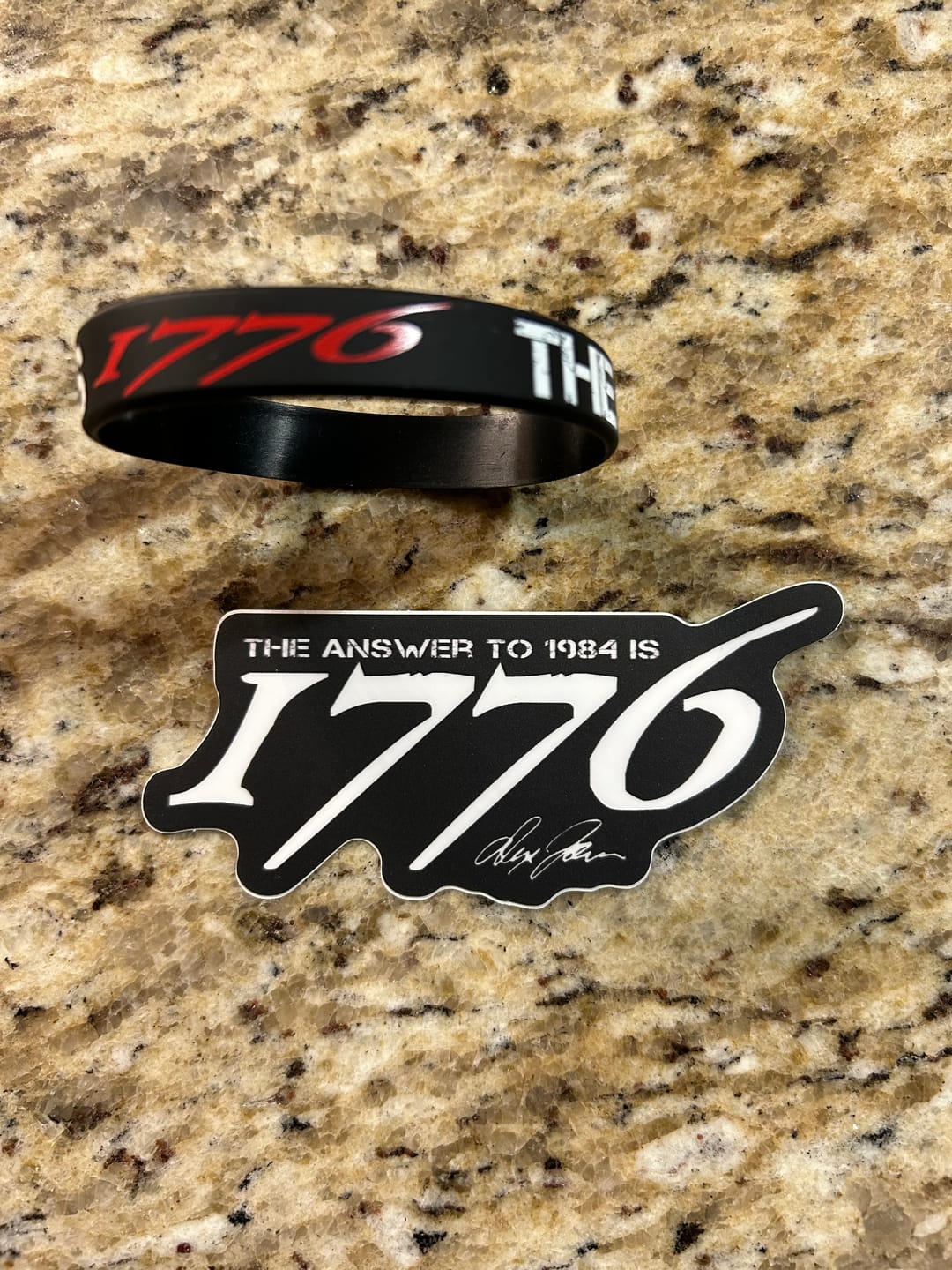Customer photo review of The Answer to 1984 Wristband