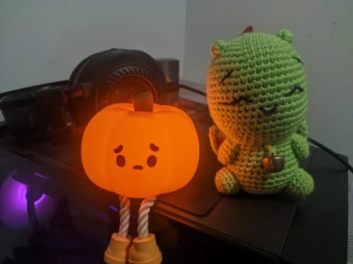 Customer photo review of Halloween Pumpkin Night Lights Cute Soft Silicone gift