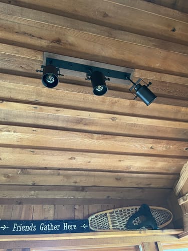 Customer photo review of Industrial 3-Light Semi Flush Track Light