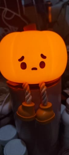 Customer photo review of Halloween Pumpkin Night Lights Cute Soft Silicone gift