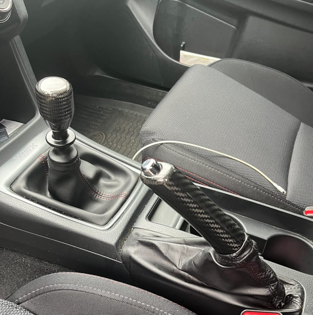 Customer photo review of 2008-2024 Subaru WRX/STi Black Carbon Fiber Ebrake Handle 2013-20 BRZ/FR-S