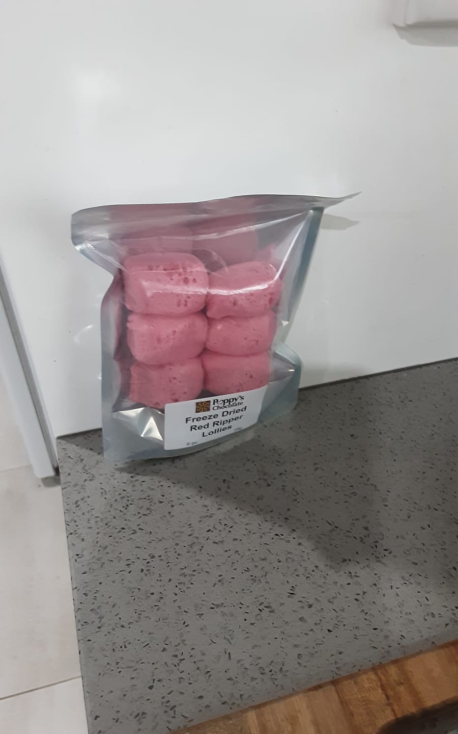 Customer photo review of Freeze Dried Red Ripper Lollies