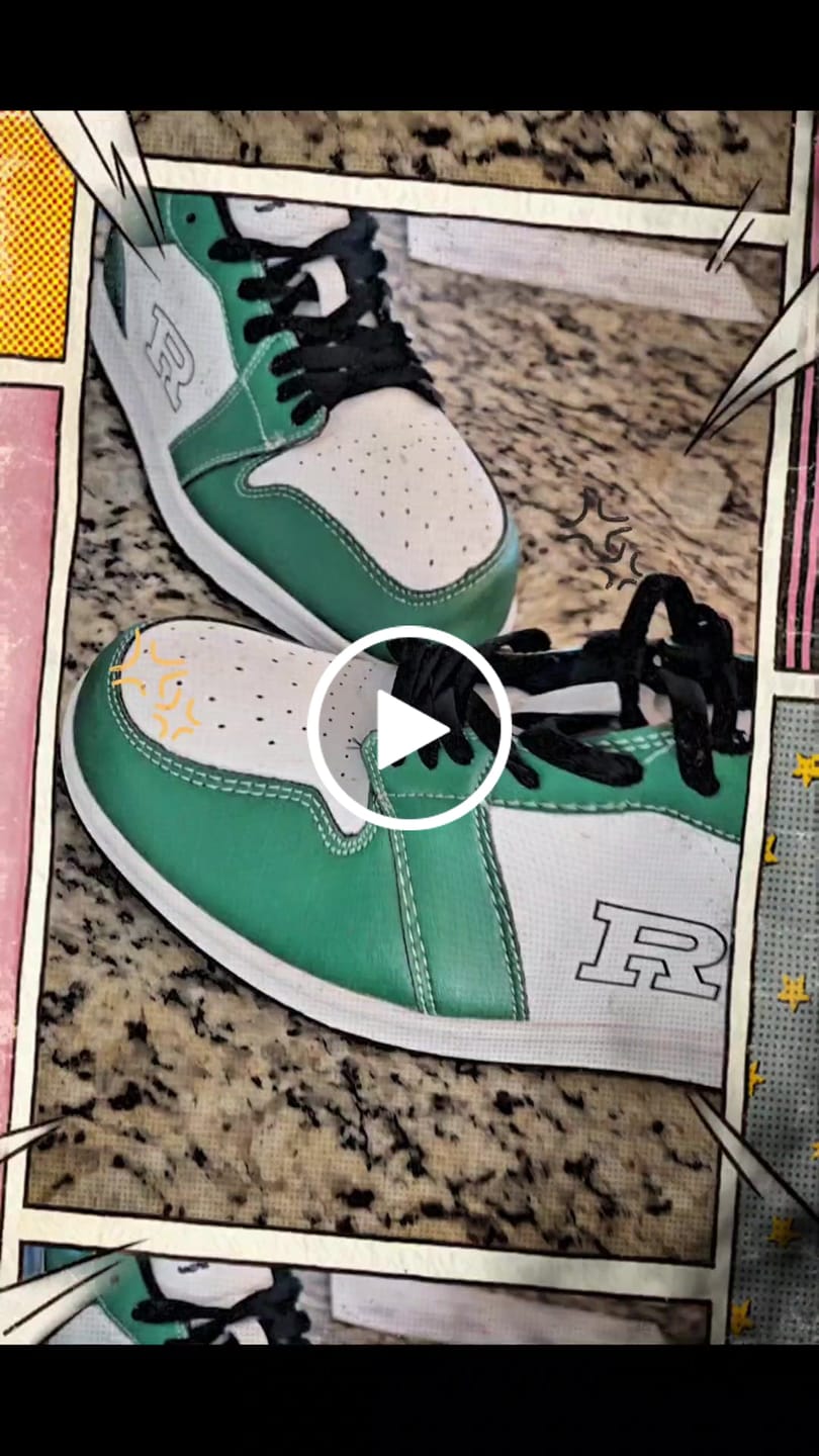 Customer video review of Personalized Sneakers, Custom Sneakers, Put name or business name on it, AJ1-C03200