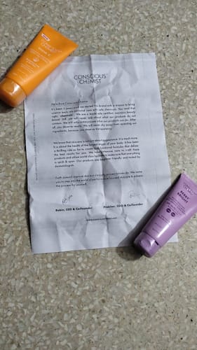 Customer photo review of Niacinamide Sunscreen | SPF 50 PA ++++ & Water Resistant