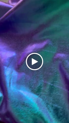 Customer video review of Iridescent Purple Coated Spandex Pleather