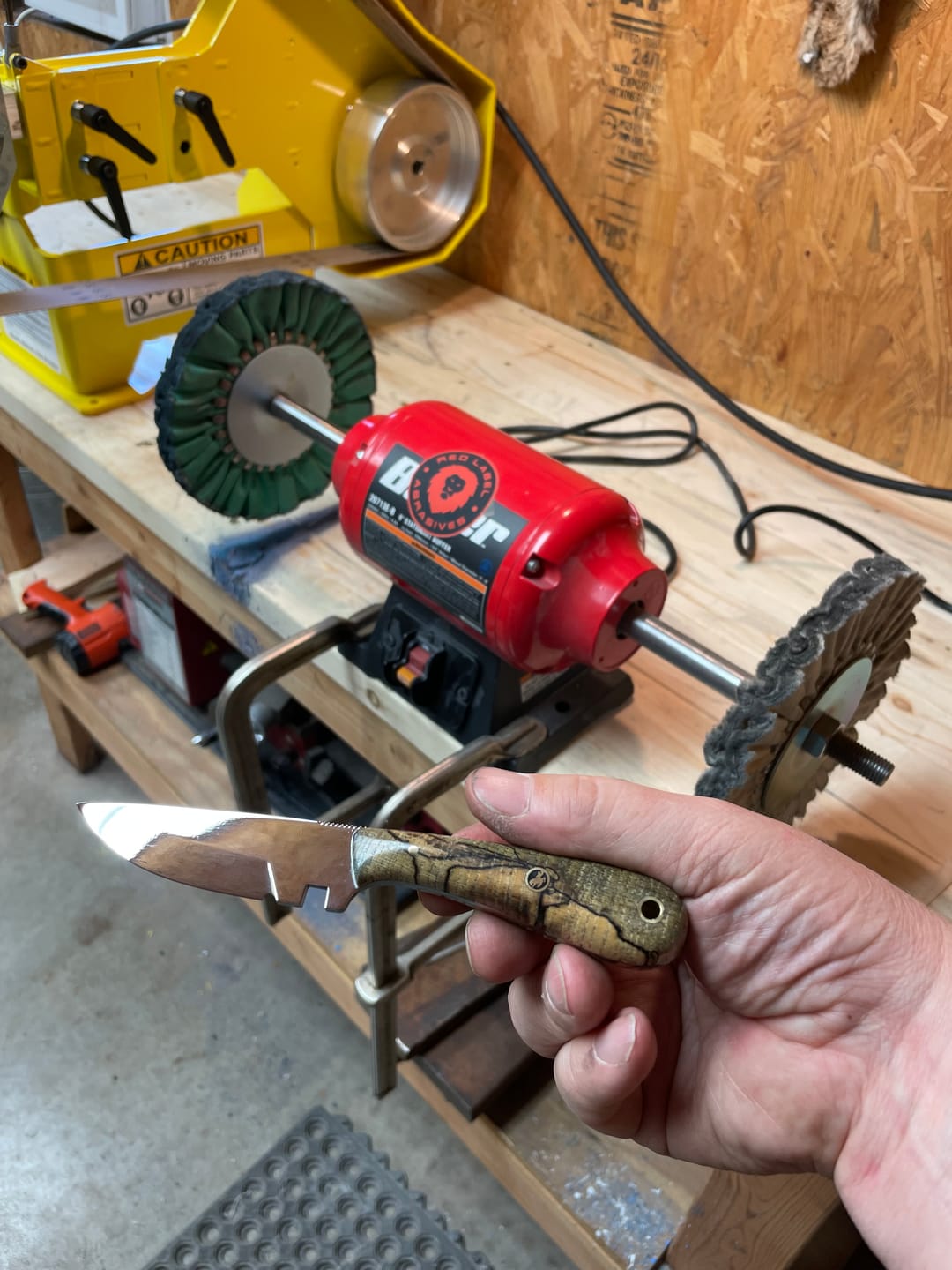 Customer photo review of 8" X 5/8 Arbor Mill Treated Airway Buffing Wheels