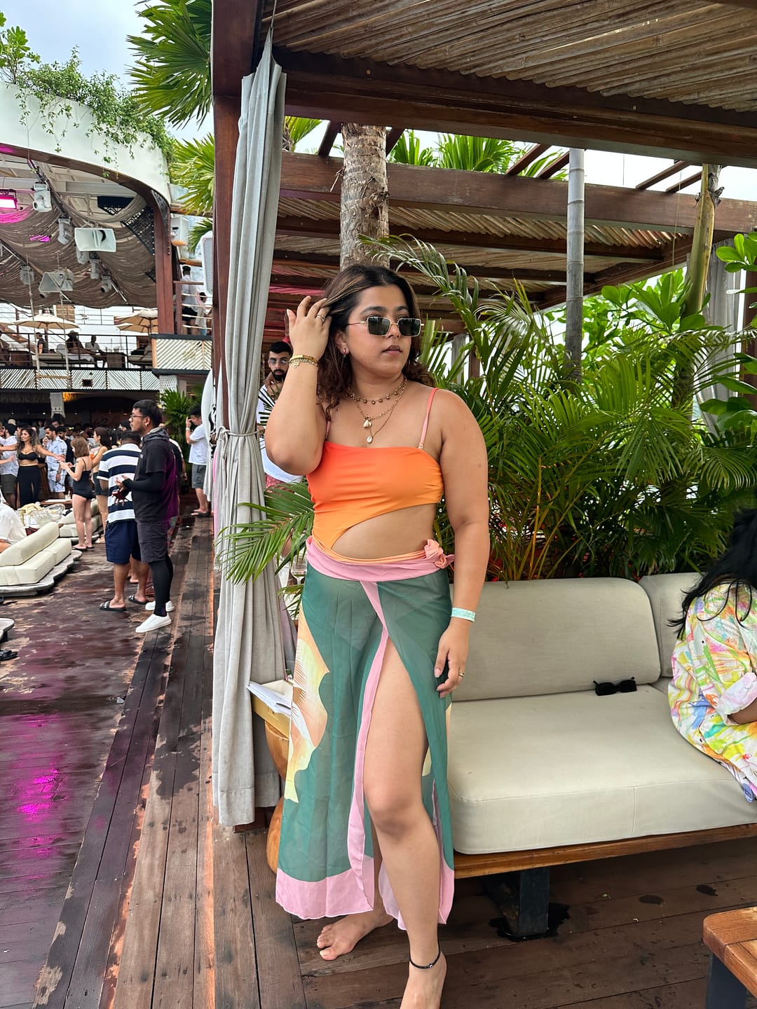 Customer photo review of Sunset swimsuit with Sarong Skirt