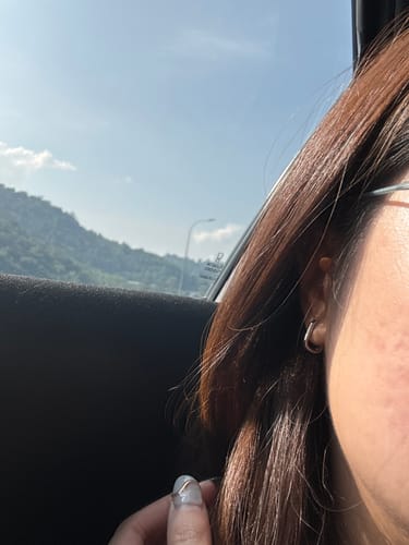 Customer photo review of HUGO Oval Hoop Earrings