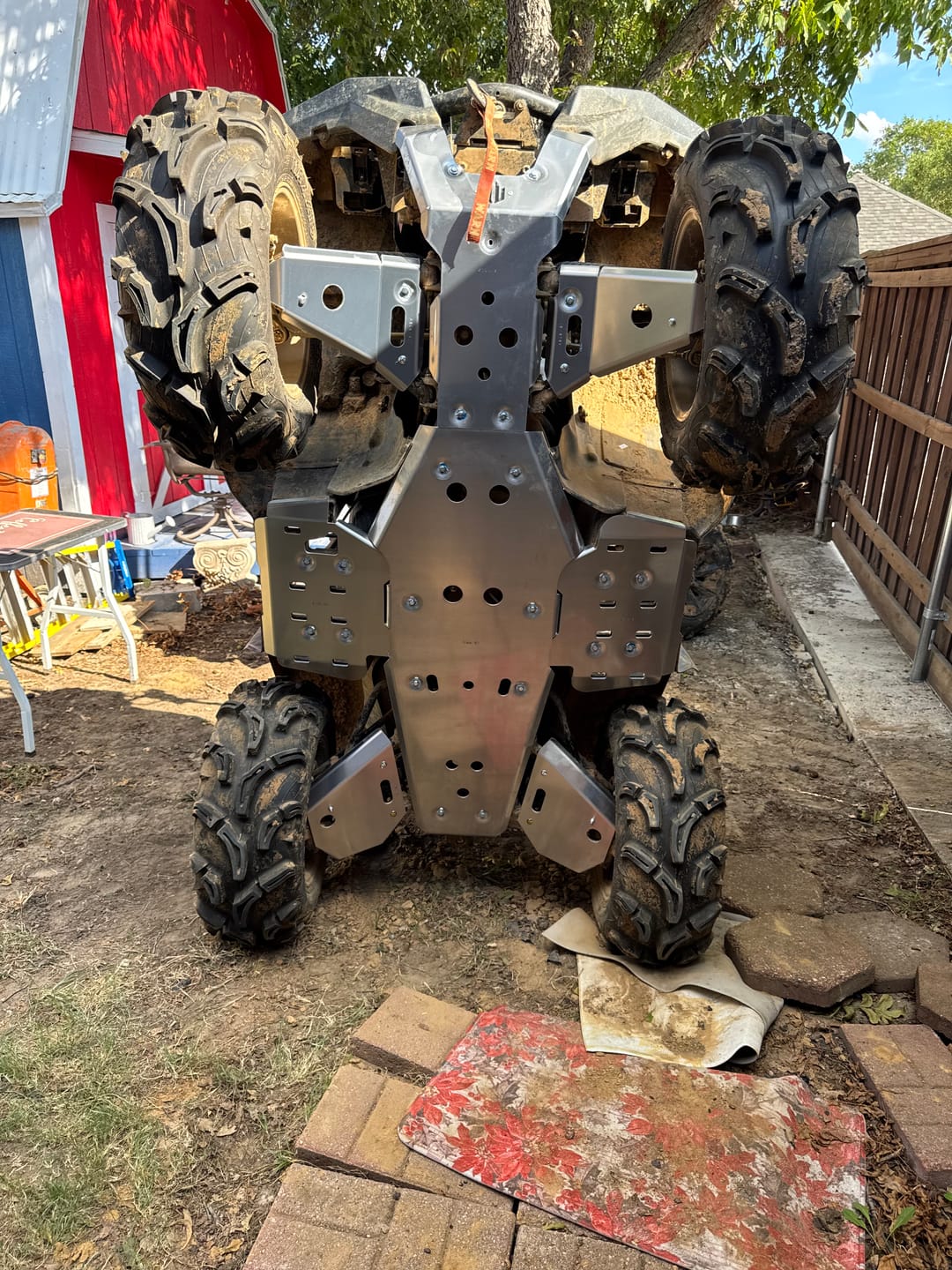 Customer photo review of Complete Aluminum Skid Plates for Yamaha Grizzly 550/700