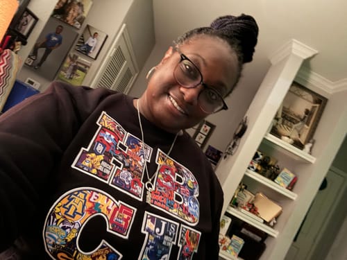Customer photo review of Culture Embroidered Crewneck
