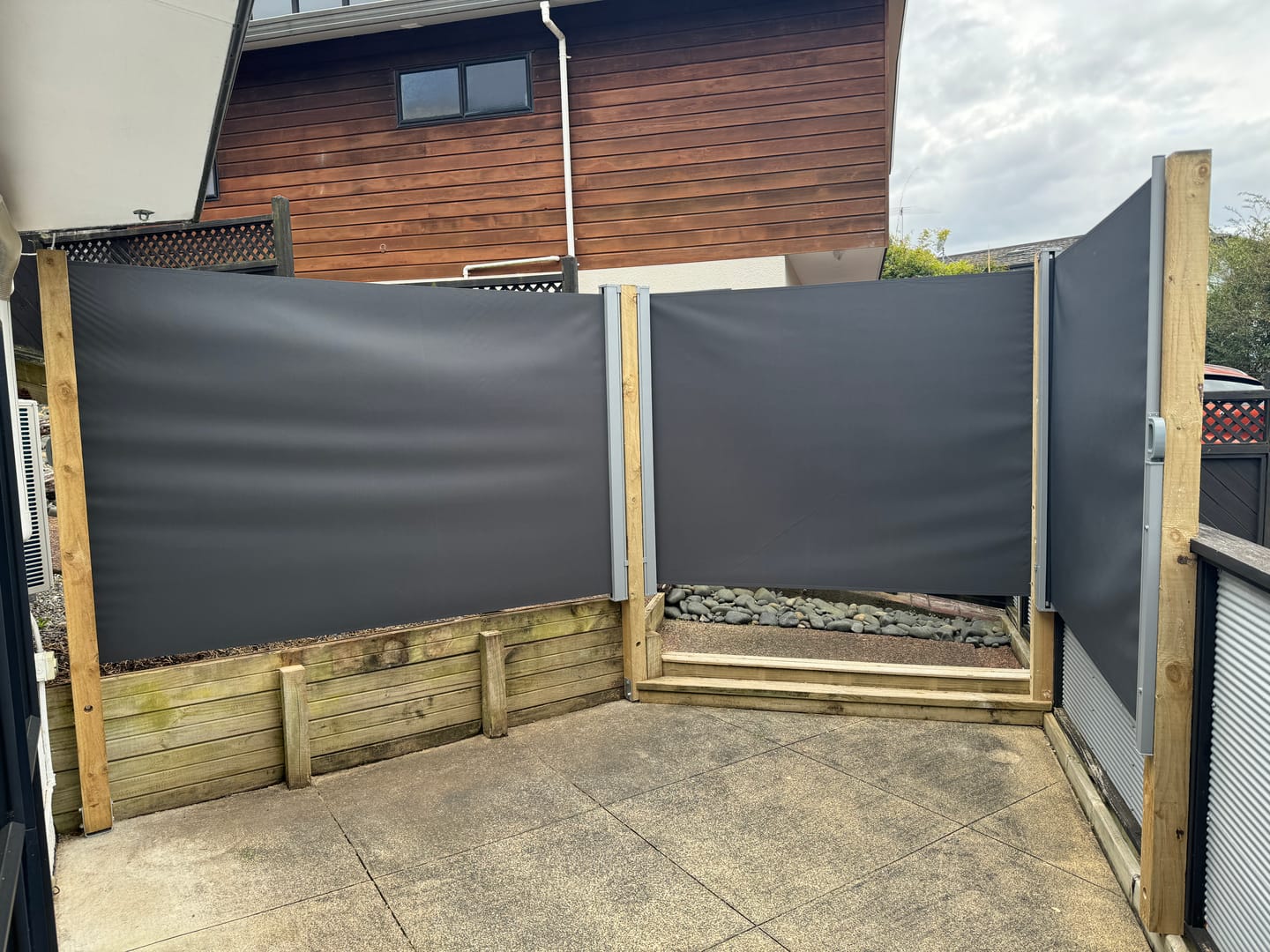 Customer photo review of Patio Screen Retractable Side Awning - 1.8m X 3m