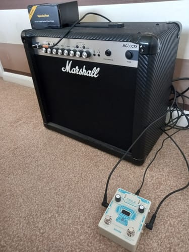 Customer photo review of Donner Circle Looper Guitar Effect with Time Display and Drum Machine