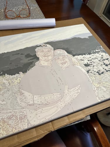 Customer photo review of Custom Paint By Numbers Kit