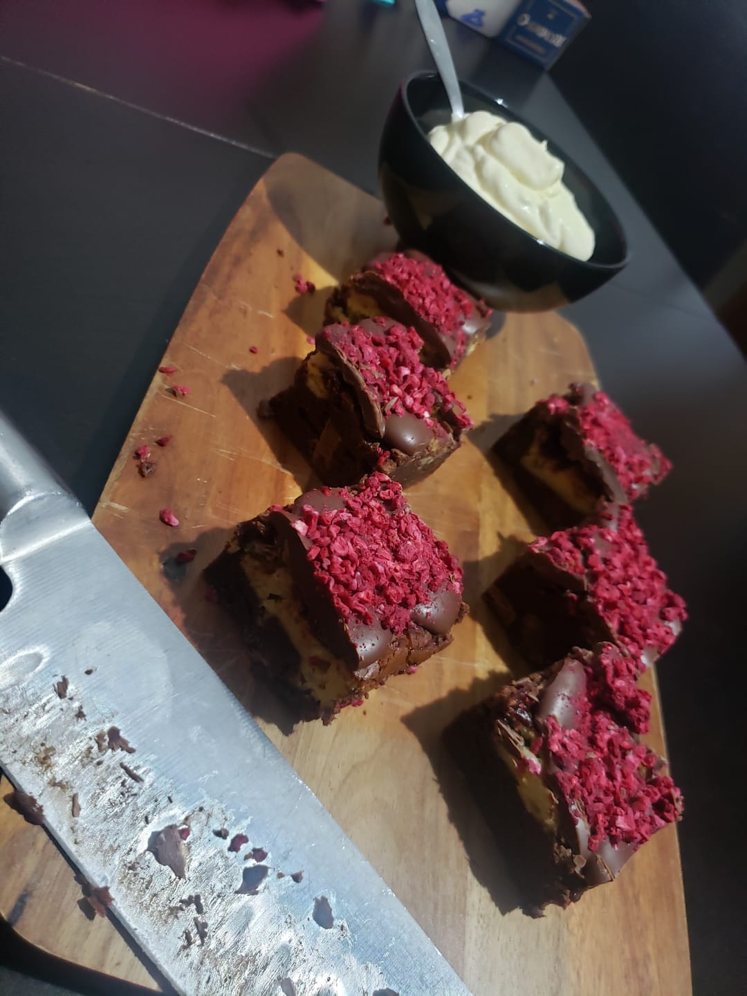 Customer photo review of Mini cheesecake brownie