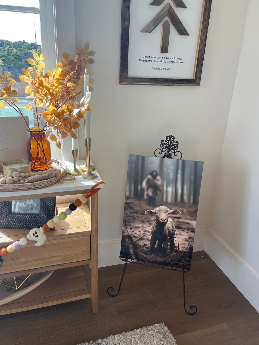 Customer photo review of Jesus Lamb of God, Jesus Running After Lamb, Wall Art Canvas