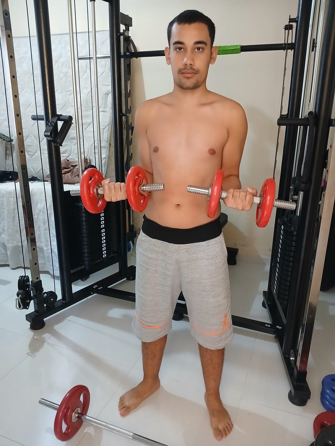 Customer photo review of PAR DE HALTER MACIÇOS 35CM CROMADO C/ ROSCA Ø 25,40MM