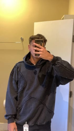 Customer photo review of Vintage Washed Deconstructed Forgiveness Hoodie