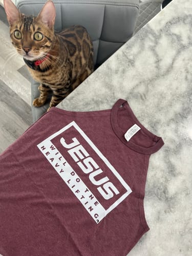 Customer photo review of Jesus will do the heavy lifting