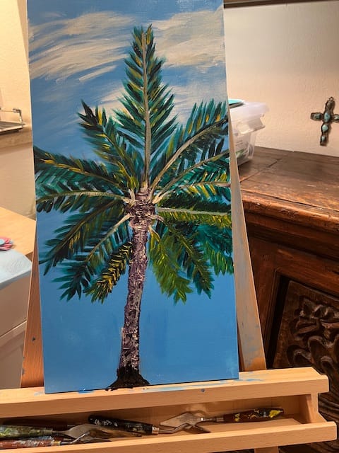 Customer photo review of 20 colors of paint in 16 ounce jars