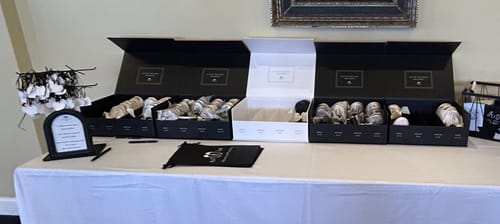 Customer photo review of 20 Pairs of Silver Rescue Flats (BLACK Display Box)