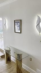 Customer photo review of Elegant Feather White Metal LED Wall Sconce