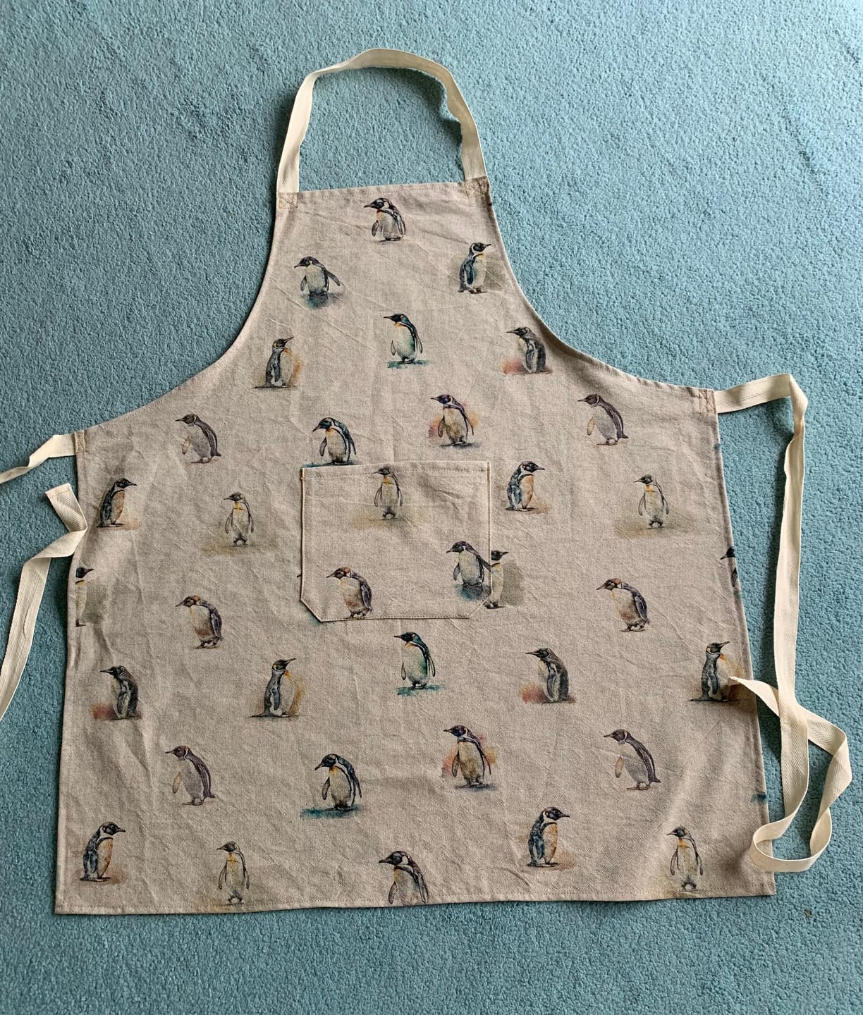 Customer photo review of Penguins Digital Linen Look Polycotton Fabric