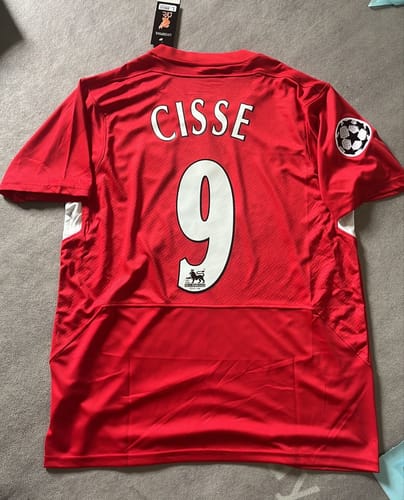 Customer photo review of Djibril Cisse Liverpool Red Retro Football Jersey
