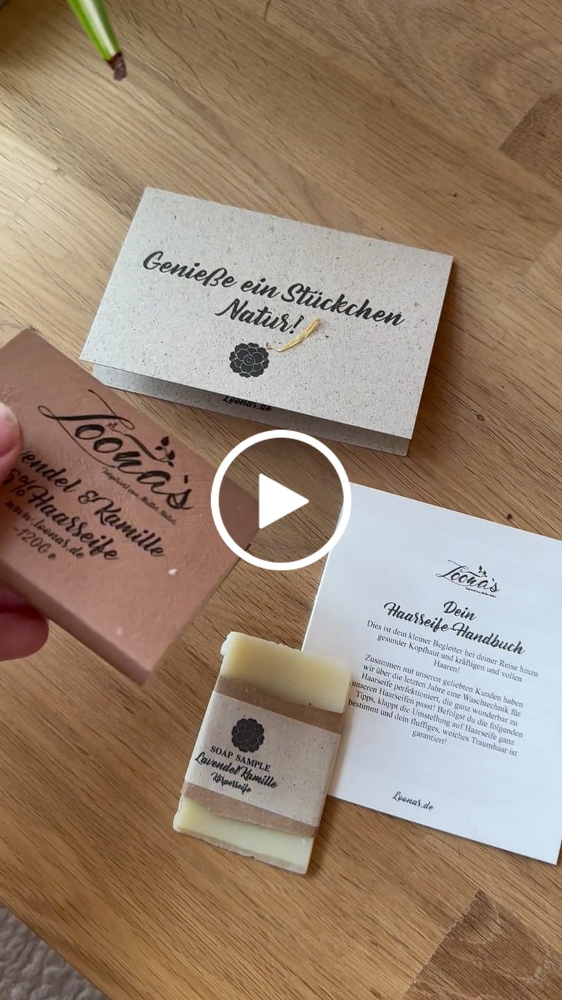 Customer video review of 6% Lavendel & Kamille Haarseife (Regeneration & Tiefenpflege)