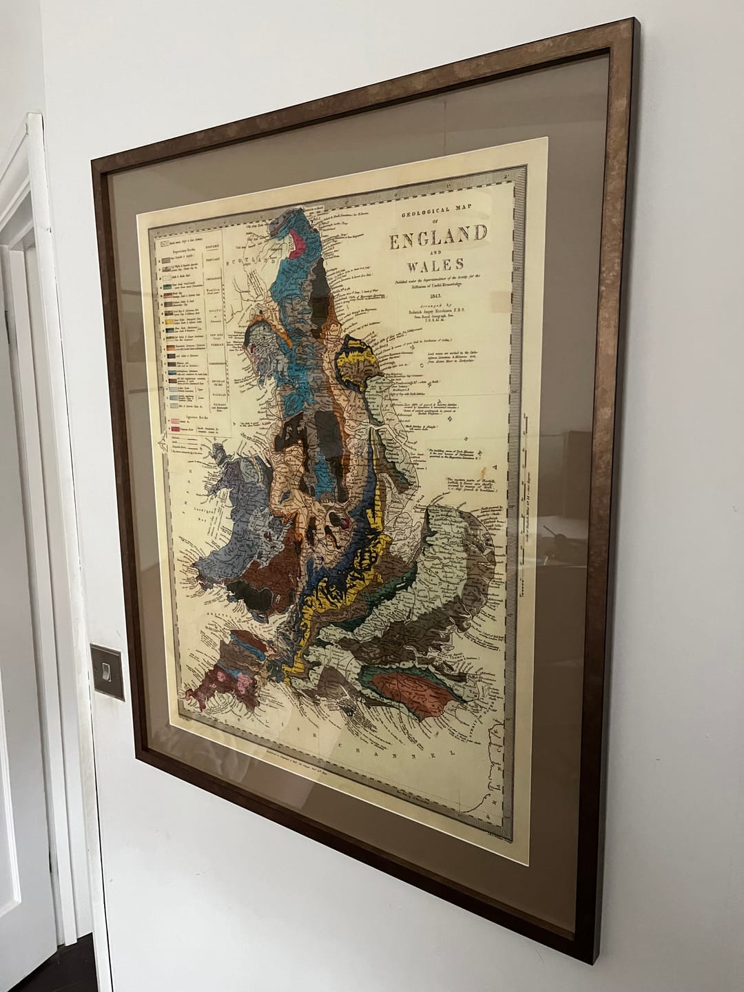 Customer photo review of Old geological map of England & Wales by Roderick Impey Murchison, 1843