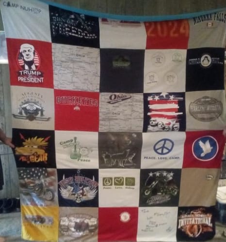 T-shirt quilt featuring ohio state buckeyes by bec from OH