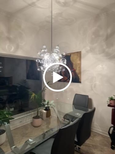 Customer video review of 6-Light Glass Globe Bubble Sputnik Sunburst Chandelier