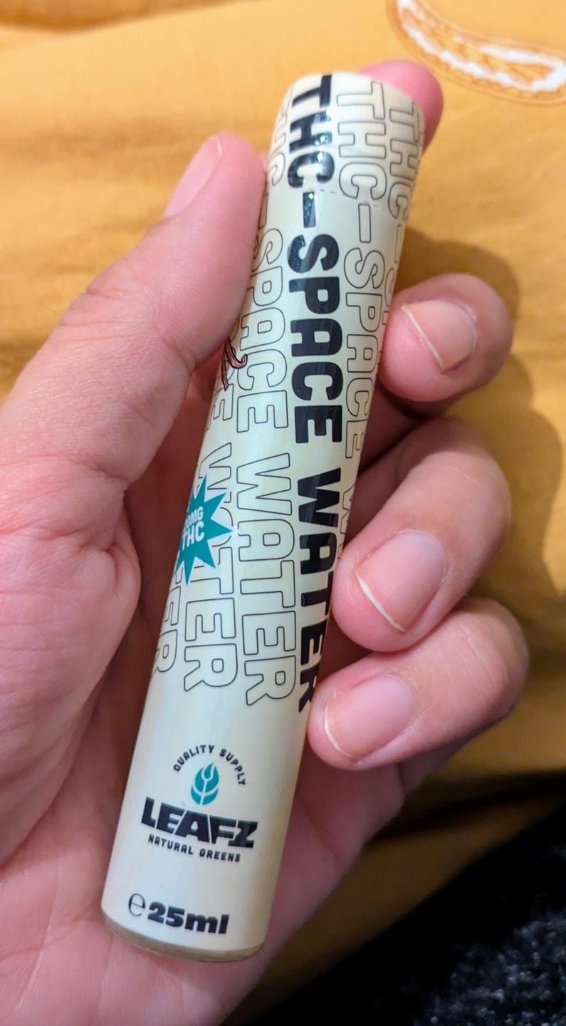 Customer photo review of THC Spacewater | 20mg THC Shot