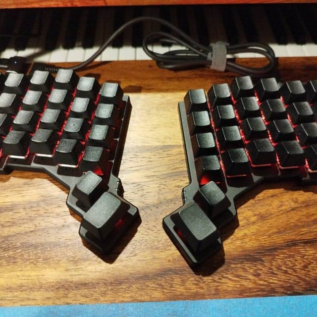 Customer photo review of Choc switch to MX keycap converter (Pack of 10)