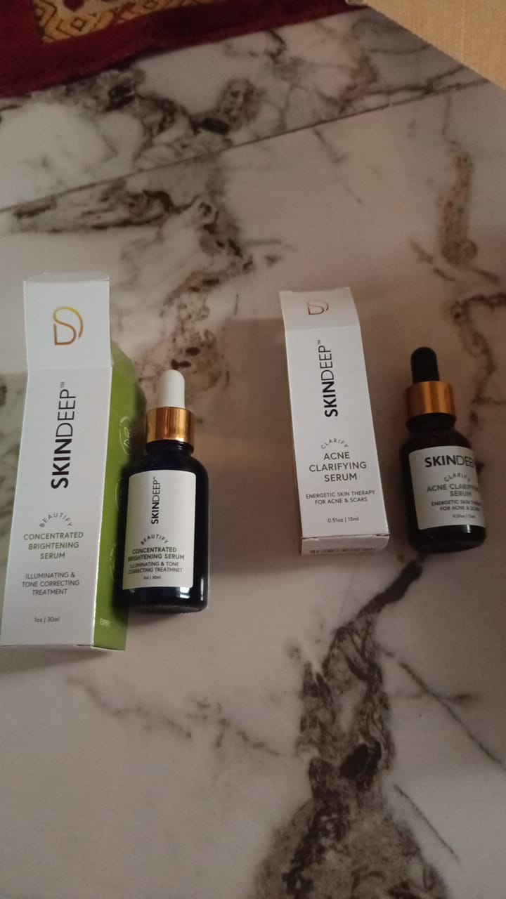 Customer photo review of ACNE CLARIFYING SERUM - Energetic Skin Therapy for Acne & Scars