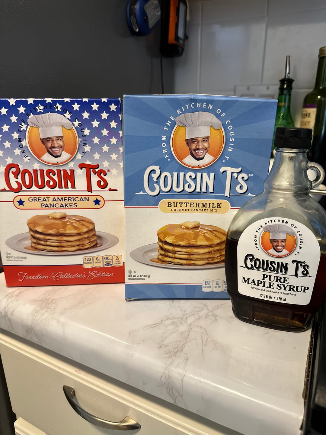 Customer photo review of Cousin T's Maple Syrup & Pancake Mix Bundle