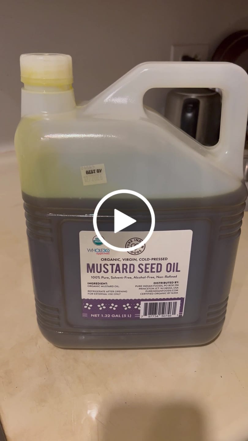 Customer video review of Mustard Seed Oil, Cold Pressed, Virgin & Certified Organic