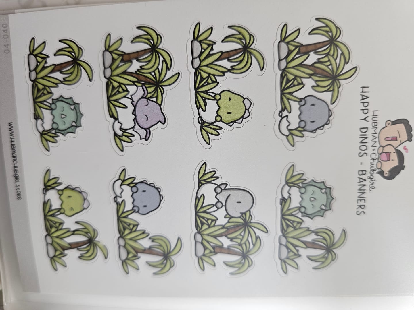 Customer photo review of Happy Dinos - Banners Planner Stickers