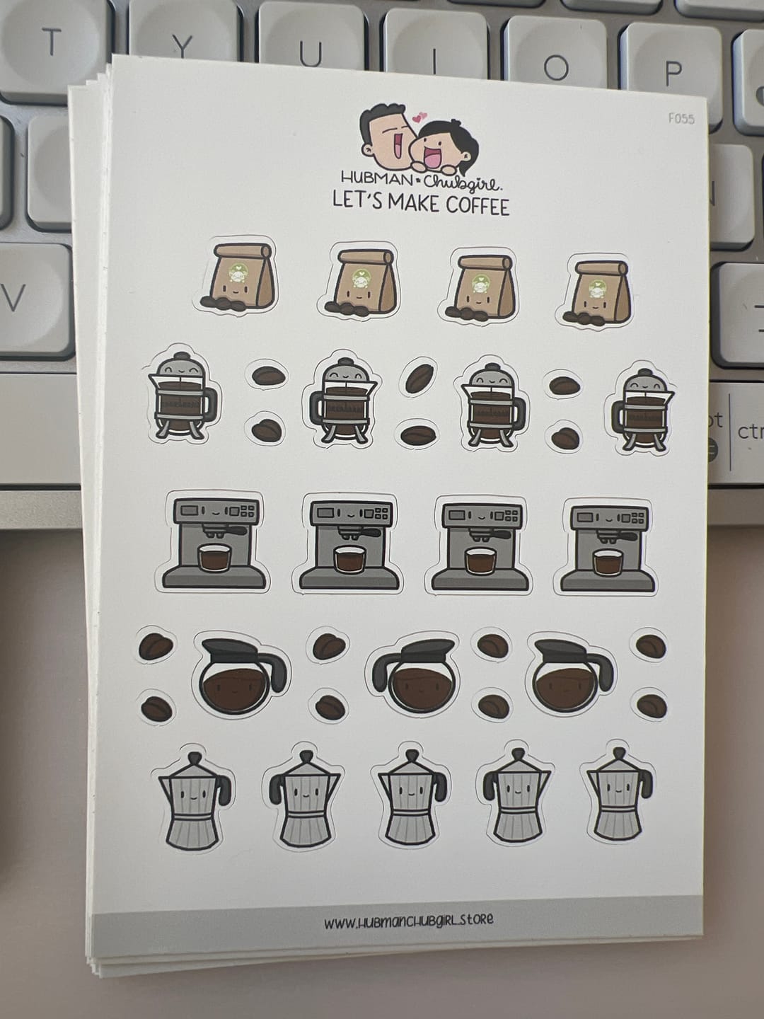 Customer photo review of Let's Make Coffee Planner Stickers